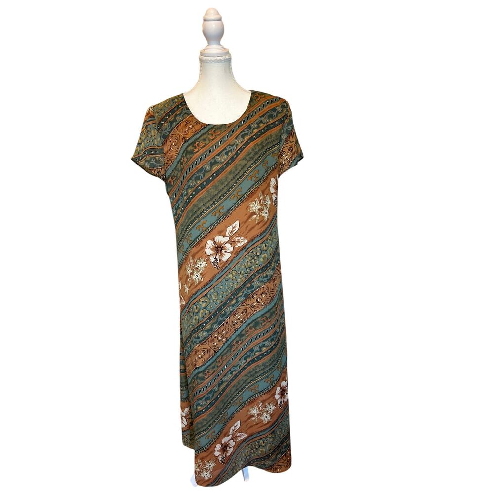 Kathie Lee Collection | Floral Short Sleeve Midi Sheath Dress | 12
